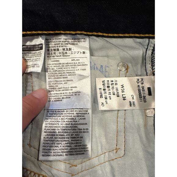 Levis 511 Jeans Mens 36x36 Blue Slim Fit Tapered Leg Stretch Denim Casual *READ* - Picture 10 of 12